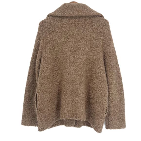 Lands' End Boucle Collared Cardigan Sweater Womens XL Chunky Wool Blend - Picture 5 of 9